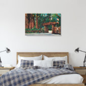 Ingang naar Big Trees Park, Santa Cruz County Canvas Afdruk (Insitu (Slaapkamer))