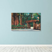Ingang naar Big Trees Park, Santa Cruz County Canvas Afdruk (Insitu (Houten vloer))