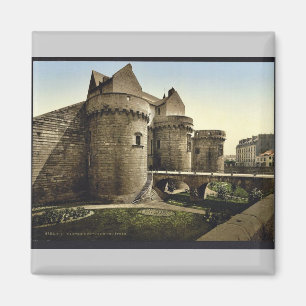 Ingang naar het kasteel, Nantes, Franse vintage Ph Magneet