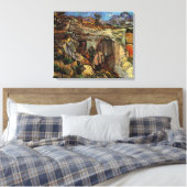 Ingang naar Quarry, Saint-Remy door Vincent van Go Canvas Afdruk (Insitu (Slaapkamer))