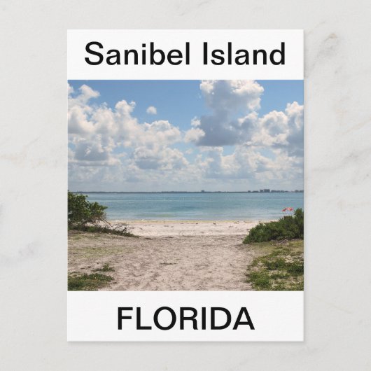 Ingang naar Sanibel Beach Briefkaart (Voorkant)