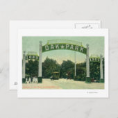 Ingang op het Uitzicht van het Oak Park Briefkaart (Voorkant / Achterkant)