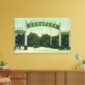 Ingang op het Uitzicht van het Oak Park Canvas Afdruk (Insitu (Woonkamer))