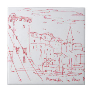 Ingang van de Oude Haven   Marseille, Frankrijk Tegeltje