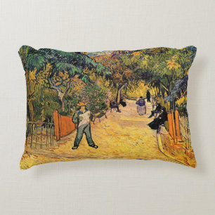 Ingang van het publieke park door Vincent van Gogh Accent Kussen