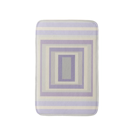 Ingebakken in krijt grijs lavendel geometrisch ont badmat (Voorkant Verticaal)