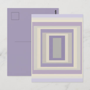 Ingeblikt in krijtgrijs lavendel geometrisch ontwe briefkaart
