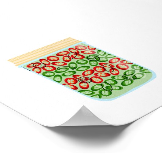 Ingeblikt voedsel - chilipepers poster (Hoek)