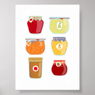 Ingeblikt voedsel - Gemengde jam Poster