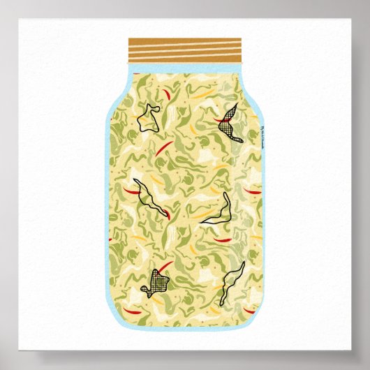 Ingeblikt voedsel - zuurkool poster (Voorkant)