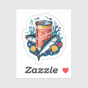 Ingeblikte sardines sticker