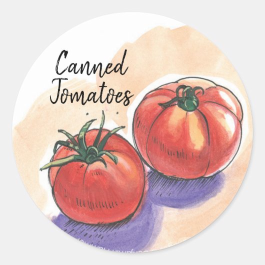 Ingeblikte Tomaten Bal Inblikken Label (Voorkant)
