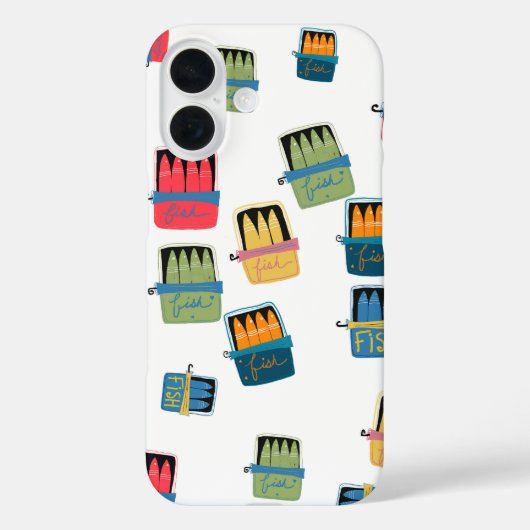 Ingeblikte vis iPhone case (Achterkant)