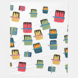 Ingeblikte visdeken fleece deken