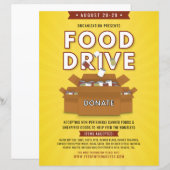 Ingeblikte voedingsdrive Homeless Fundraiser Flyer (Voorkant / Achterkant)