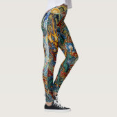 Ingeborduurde Fiery Chinese Dragon Leggings (Rechts)