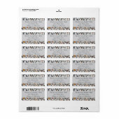 Ingeborduurde wijnstokken — Etiket retouradres (Full Sheet)