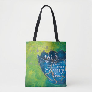 "Ingebroken in Beauty" Art Canvas tas (med)