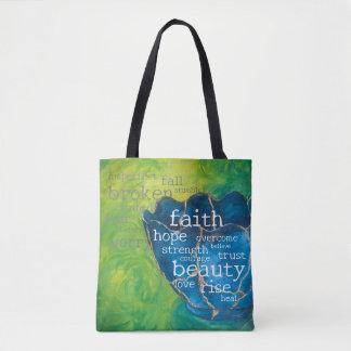"Ingebroken in Beauty" Art Canvas tas (med)