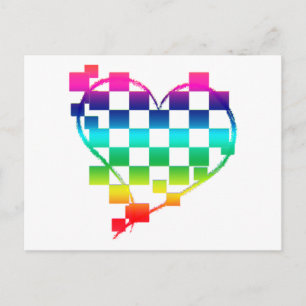 ingecheckt hart. v1. briefkaart
