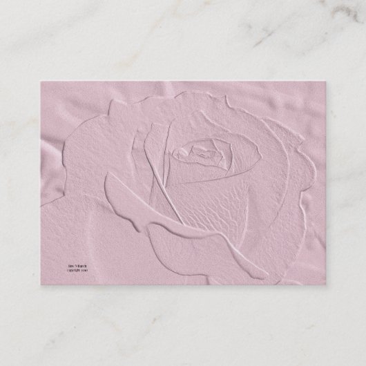 Ingegraveerd Zacht Roze Roze Visitekaartje (Voorkant)