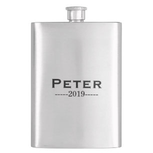 Ingegraveerde Groomsmen Silver Flask Heupfles