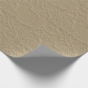 Ingegreineerd Rabbit Brown Paper Bird Floral Gift Cadeaupapier