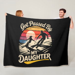 Ingehaald Door Mijn Dochter Grappig Skien Ski Lief Fleece Deken