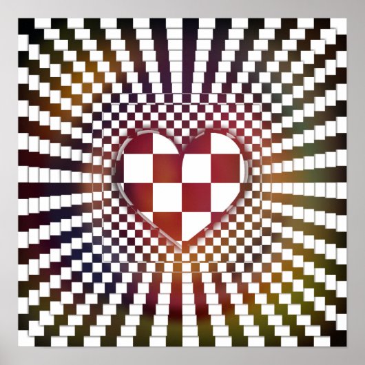 ingeklapt hart poster (Voorkant)