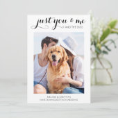 Ingekrompen wijziging van plannen achtervolgt huwe save the date (Staand voorkant)