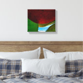 Ingelijst door Natuur - Tropische bladeren en ocea Canvas Afdruk (Insitu (Slaapkamer))