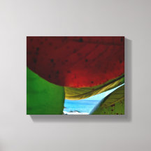 Ingelijst door Natuur - Tropische bladeren en ocea