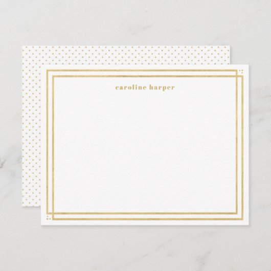 Ingelijst in goud notitiekaartje (Voorkant / Achterkant)