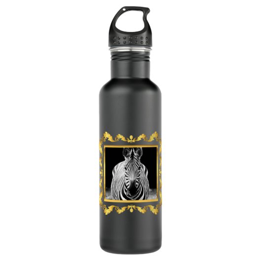 ingelijst Zebra Waterfles (Voorkant)