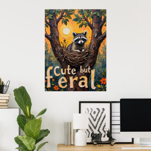 Ingelijste aanbieding: Raccoon's Cosy Spot Poster