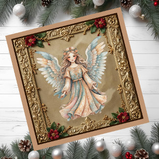 Ingelijste Angel Kerst Magnetische Kaart