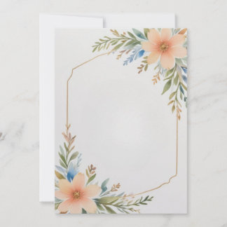 Ingelijste bloemen blanco kaart