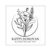 Ingelijste Botanische Bloemen Blossom Aangepaste t Rubberstempel (Afrduk)
