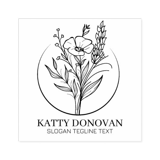 Ingelijste Botanische Bloemen Blossom Aangepaste t Rubberstempel (Afrduk)
