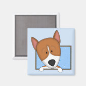 Ingelijste Cartoon Basenji Magnet Magneet (Voorkant / Achterkant)