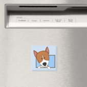 Ingelijste Cartoon Basenji Magnet Magneet (Insitu (Vaatwasser))