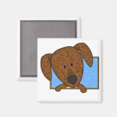 Ingelijste Cartoon Plott Hound Magnet Magneet (Voorkant / Achterkant)