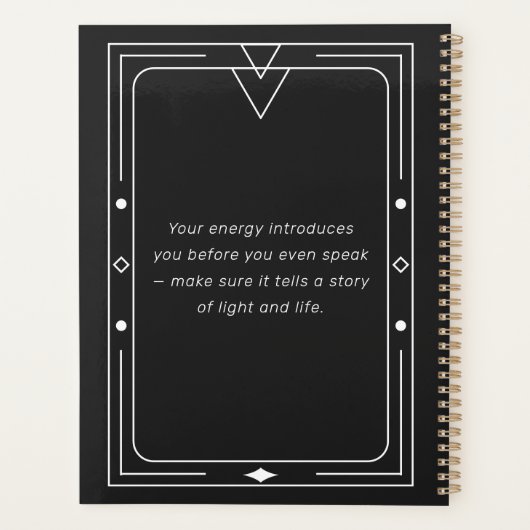 Ingelijste Celestial Starry Crescent Moon Afspraak Planner (Achterkant)