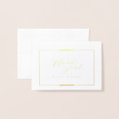 Ingelijste Elegantie Goud Eenvoudig Modern Classy  Folie Kaarten (Voorkant met envelop)