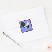 Ingelijste Gamecock Vierkante Sticker (Envelop)