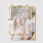 Ingelijste Gold Vellum Wedding Invitation Sjabloon (Offset (Koppel))