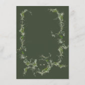 Ingelijste Groen Monogram Eucalyptus Green Wedding Menu (Achterkant)