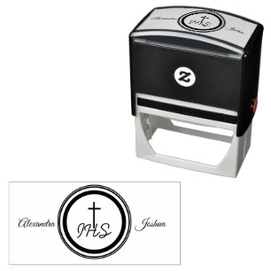 Ingelijste Katholieke Bijbel-Verse Bruiloft Zelfinktende Stempel