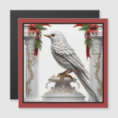Ingelijste kerst vogel magnetische Kaart (Voorkant / Achterkant)