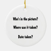 ingelijste Ornament familieherinneringen (Achterkant)